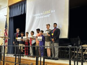 TSA at an elementary school on stage.